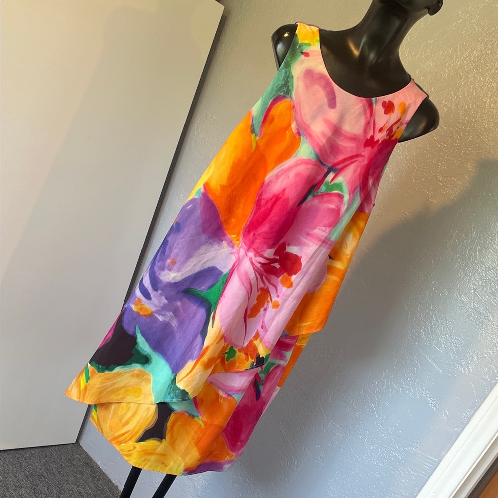 Vibrant Floral Midi Dress